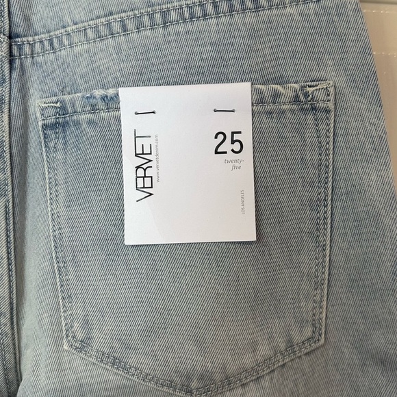 Vervet Leslie 90s Vintage Flare Jeans Size 25 Light Wash Distressed Cotton NWT - Picture 8 of 13